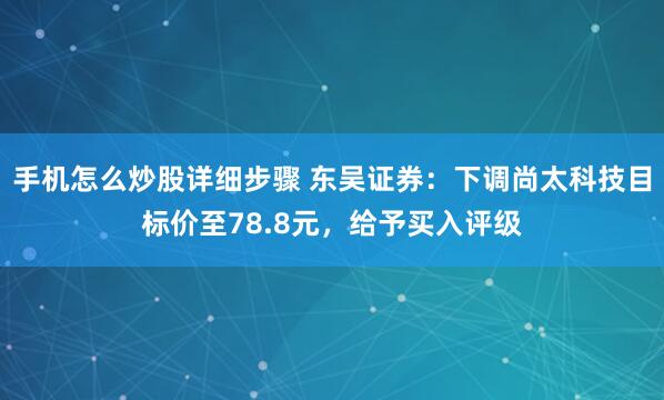 手机怎么炒股详细步骤 东吴证券：下调尚太科技目标价至78.8元，给予买入评级