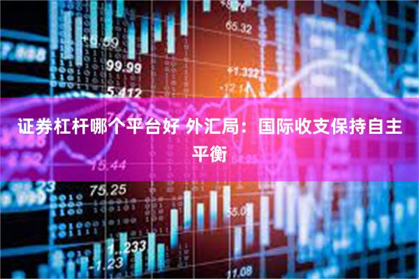 证券杠杆哪个平台好 外汇局：国际收支保持自主平衡