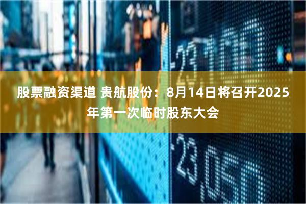 股票融资渠道 贵航股份：8月14日将召开2025年第一次临时股东大会